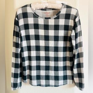 Cat & Jack Monochrome Checkered Patterned Top